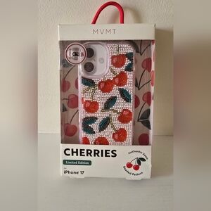 MVMT Cherries Beaded iPhone 17 Case Limited Edition Hand Sewn NWT